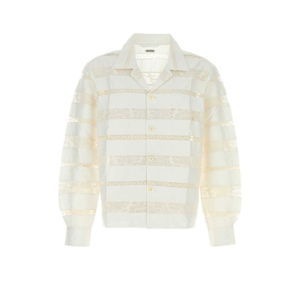 Bode Men White Poplin Shirt